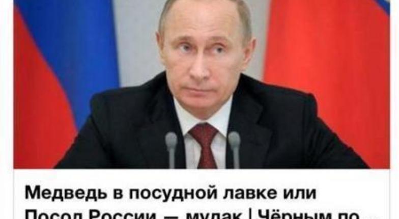 СМИ, приближенное к Воронину, назвало Россию «медведем в посудной лавке», а посла в Молдове - «мудаком»