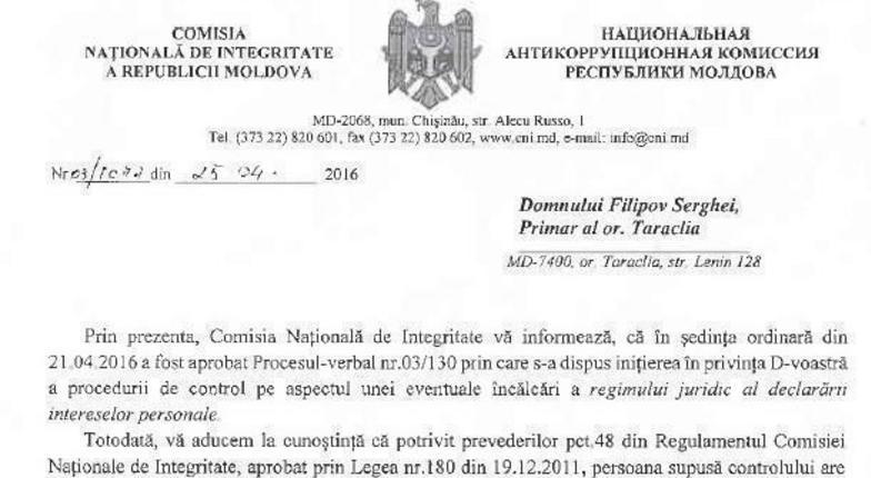Власти продолжают преследование в отношении неугодного мэра Тараклии (DOC)