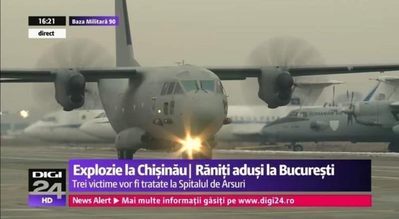 Три женщины с тяжелыми ожогами срочно перевезены из Кишинева в Бухарест самолетом ВВС Румынии