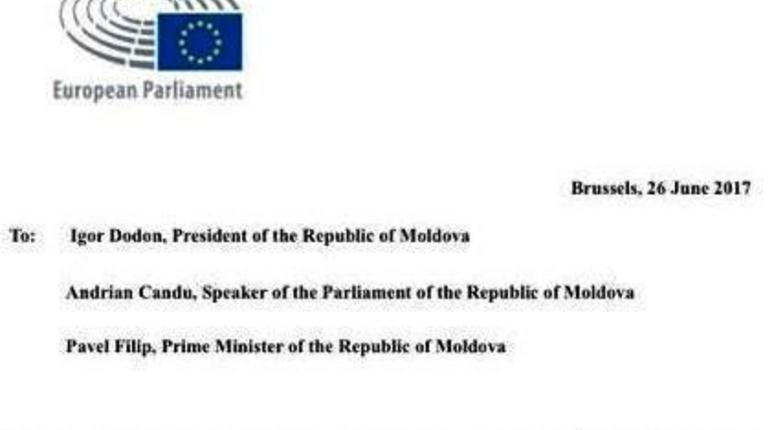 25 евродепутатов письменно потребовали от молдавских властей отозвать проект реформы избирательной системы (DOC)
