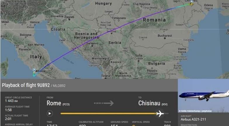 Молдова полностью прекратила авиасообщение с Италией