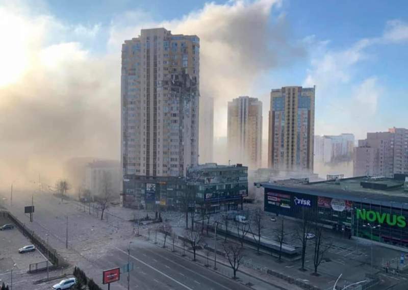 Россия вела ночью обстрел жилых кварталов Киева