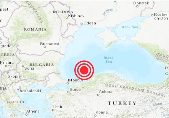 В Черном море произошло землетрясение