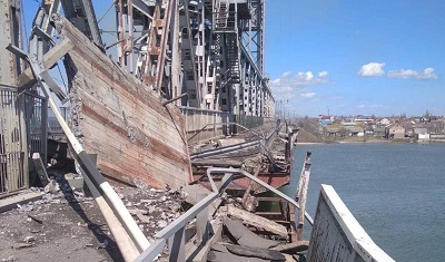 Россия обстреляла железнодорожный мост в Затоке